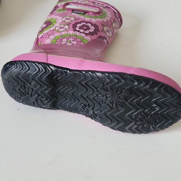 BOGS | Rainboot Pansies Rain Boots Floral Purple Girls Sz 6 - Picture 6 of 6